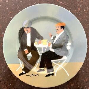 William Sonoma GBC French Scene Fine Porcelain Salad Plate - Aperitif